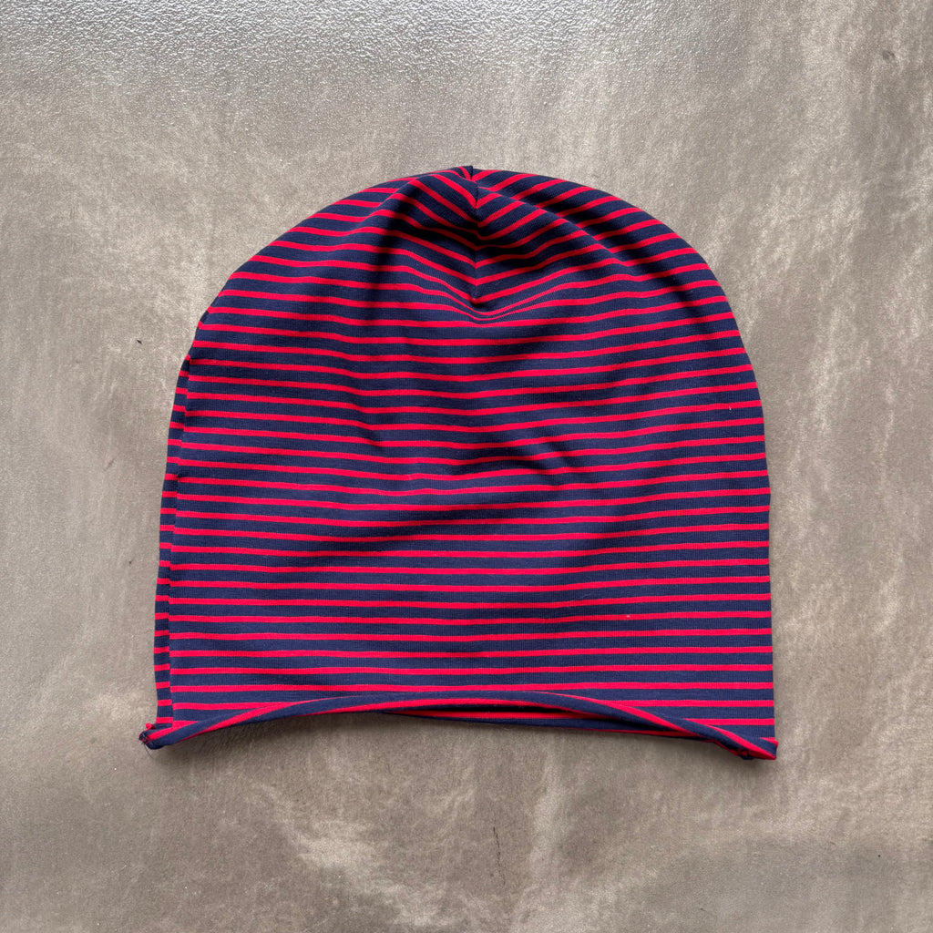 Scrunch Beanie - Blue/Red