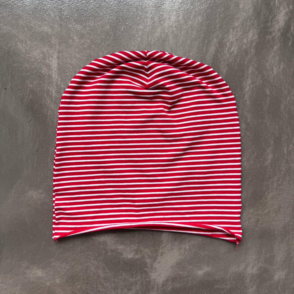 Scrunch Beanie - Red/White