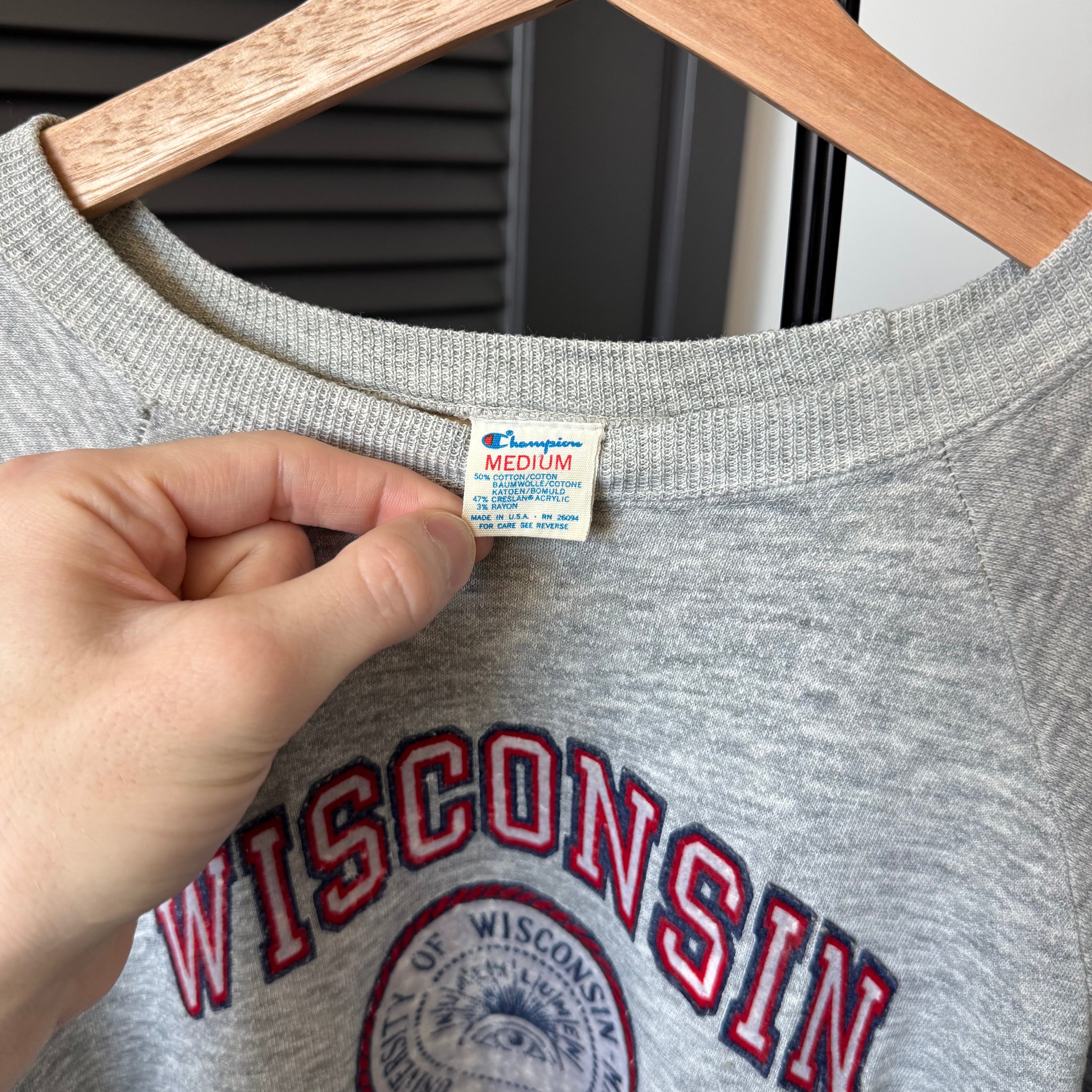 80s Champion Wisconsin Crew (M)